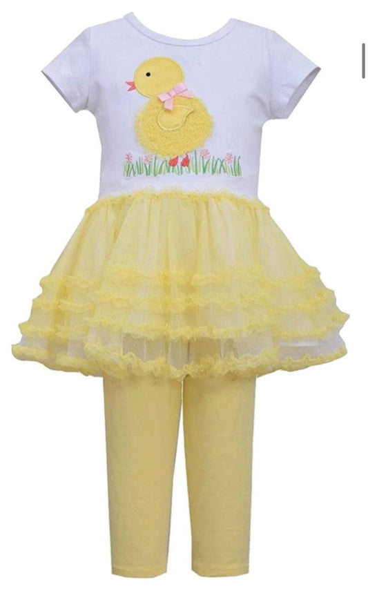 Bonnie Jean Easter Chick girls dress outfit set NWT