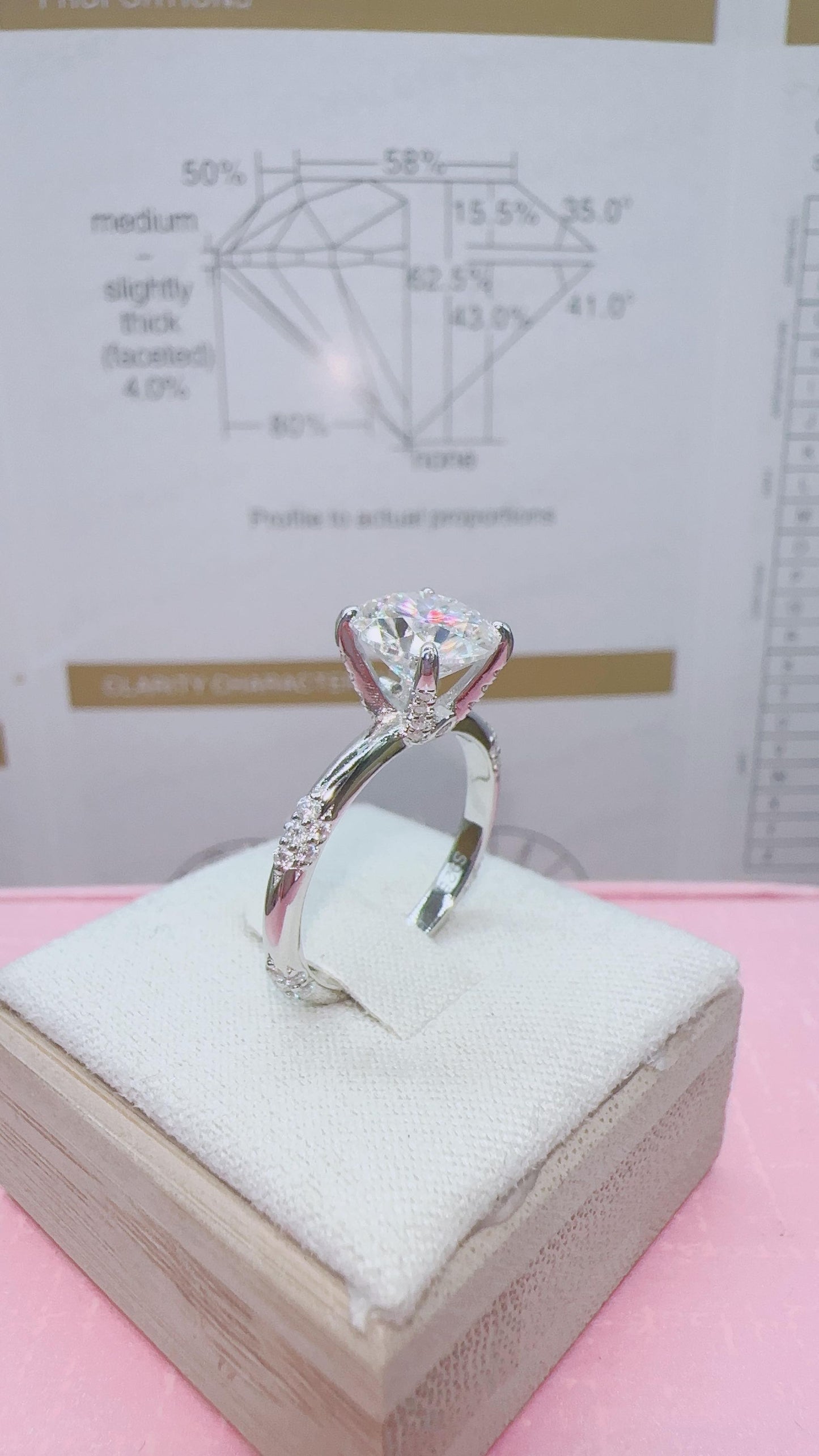 2 carat moissanite engagement ring