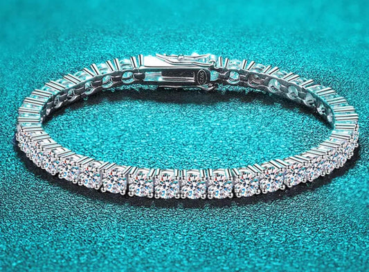 4mm all moissanite unisex women men tennis bracelet