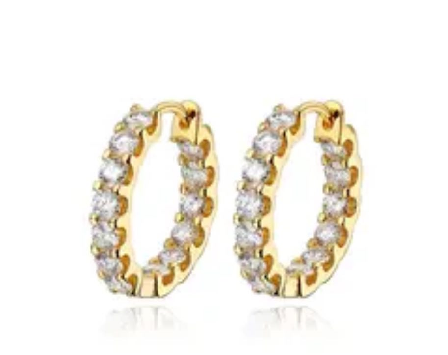 2.6cttw 3mm hoop moissanite earrings