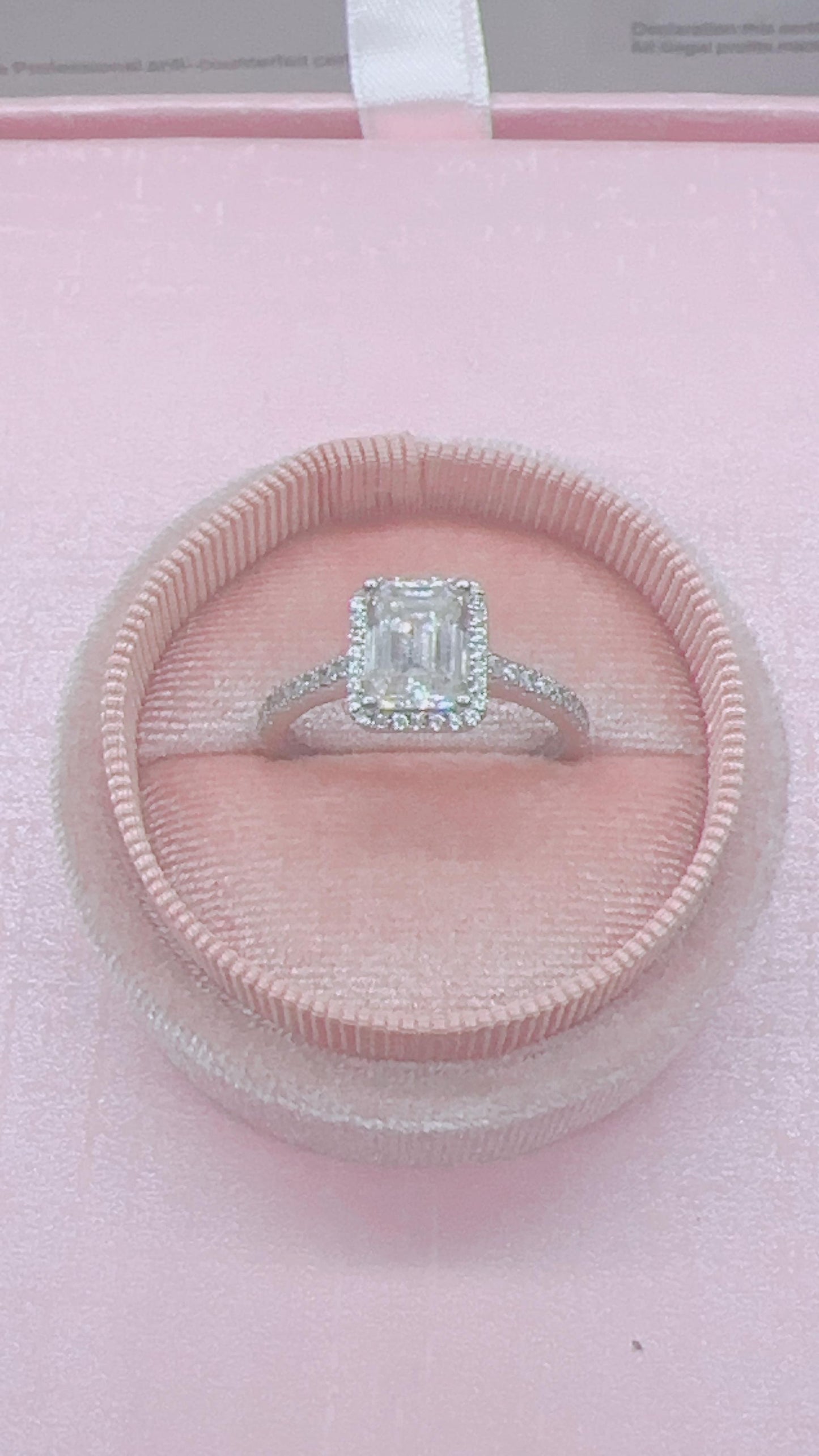 2 carat Emerald cut moissanite engagement ring for women