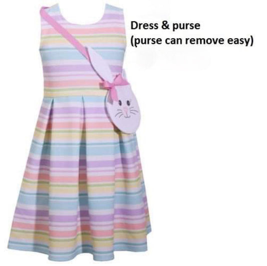 Bonnie Jean  Youth Girls Easter Spring Bunny Dress Size 4 5 NWT