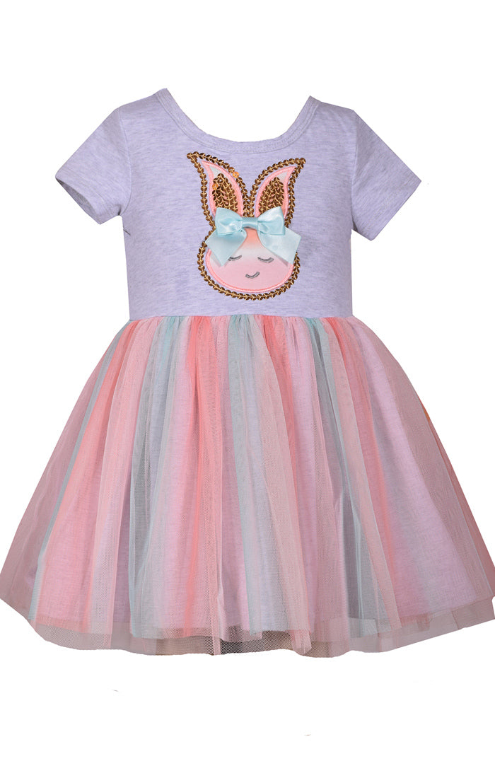 Bonnie Jean Toddler Girls Easter Bunny Sequin Tutu dress 2T 3T 4T