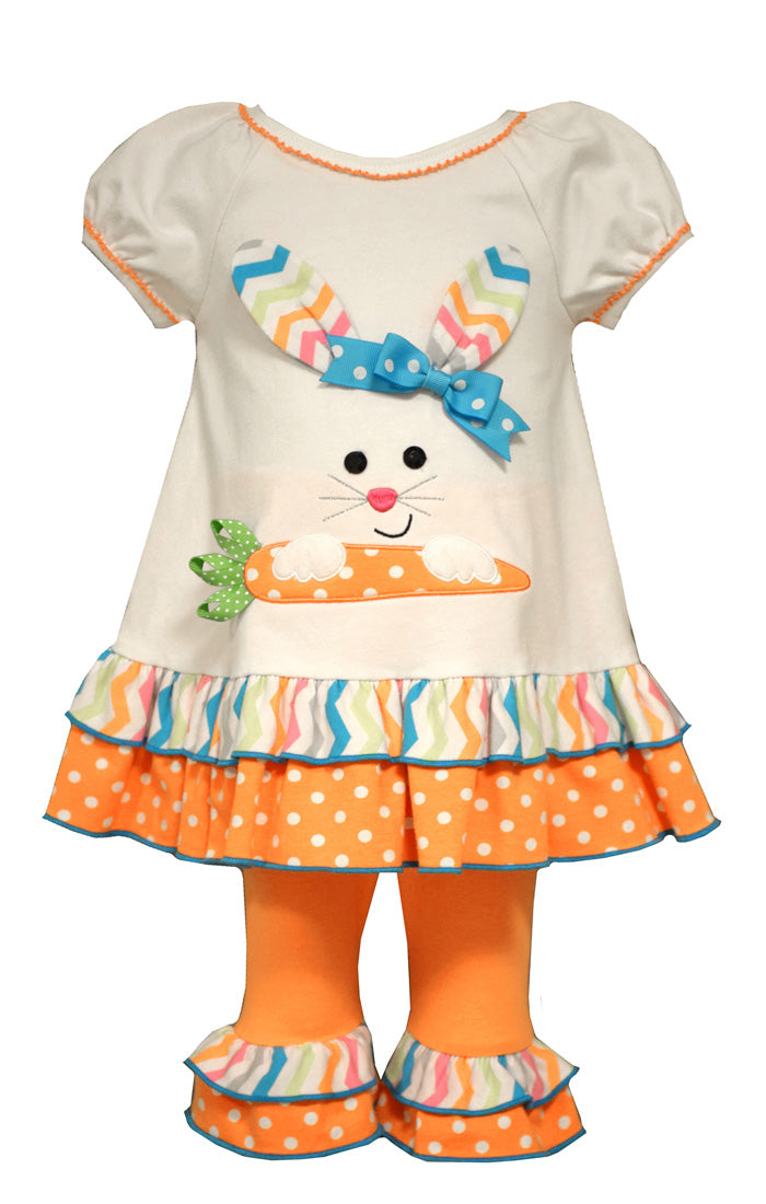 Bonnie Jean Girls Easter Spring Bunny 2 Pieces Set